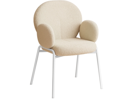 Silla Scandi tapizada, tela Bouclé TECTAKE