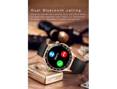Smartwatch CHRONUS E18 pro Rastreador de Fitness NFC Impermeable Llamadas Bluetooth Plata