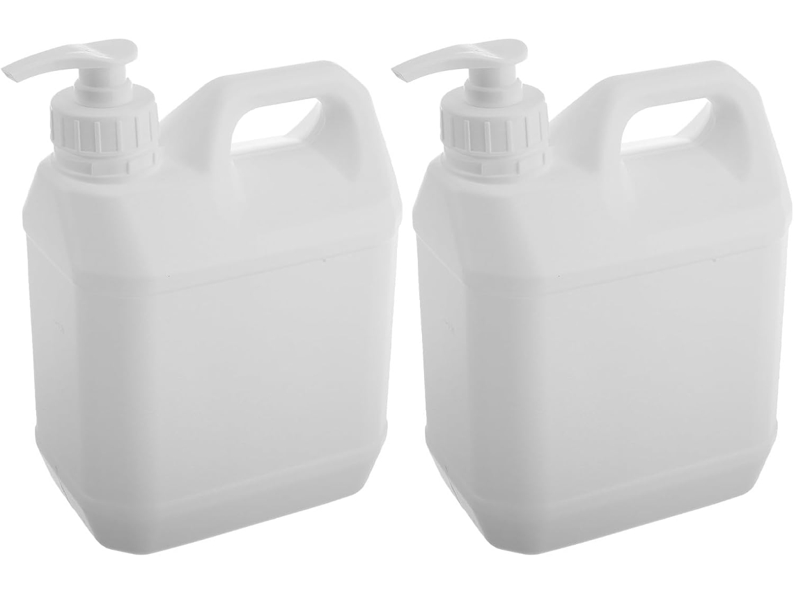 Nuobesty De 2 Frascos De Shampoo Recarregáveis, Recipientes Plásticos De 2l Com Bomba Dosadora