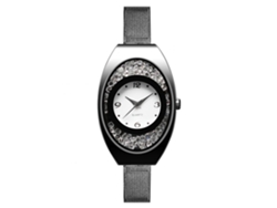 Reloj De Pulsera De Cuarzo Retro Para Mujer, De Piel Sintética Multicapa Negra, Con Colgante De Elefante Y Borla.
