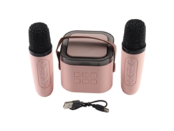 Máquina De Karaoke Mini Portátil Con Bluetooth Y Micrófono Para Karaoke En Casa O Al Aire Libre Luz Dourada
