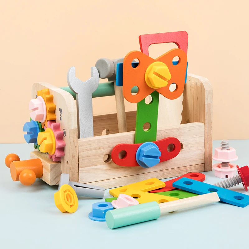 Juego De Herramientas De Madera Para Niños, Banco De Trabajo De Juguete Montessori, Juguete De Construcción, Juguete Educativo