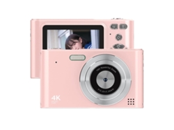 Cámara Digital Portátil 4k De Alto Píxel Con Zoom De 16x Con Luz De Relleno Zruxe (rosa)