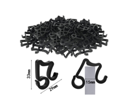 Yncm2026-100pcs Ganchos Para Luces De Cadena Exteriores Gancho De Canal Para Decoración Luces Led