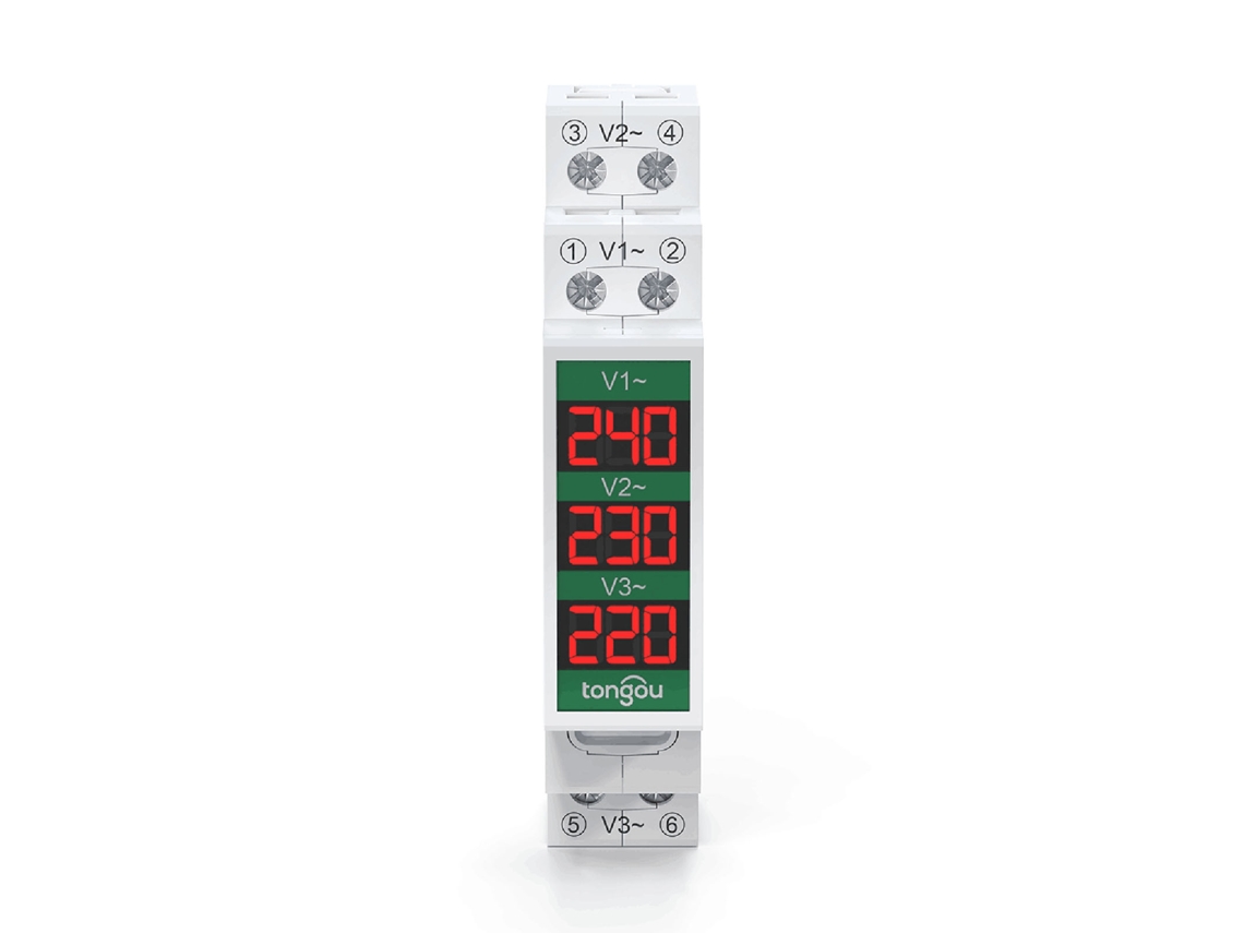 Medidor Voltaje Trifásico 60-450v Led Digital Hogar