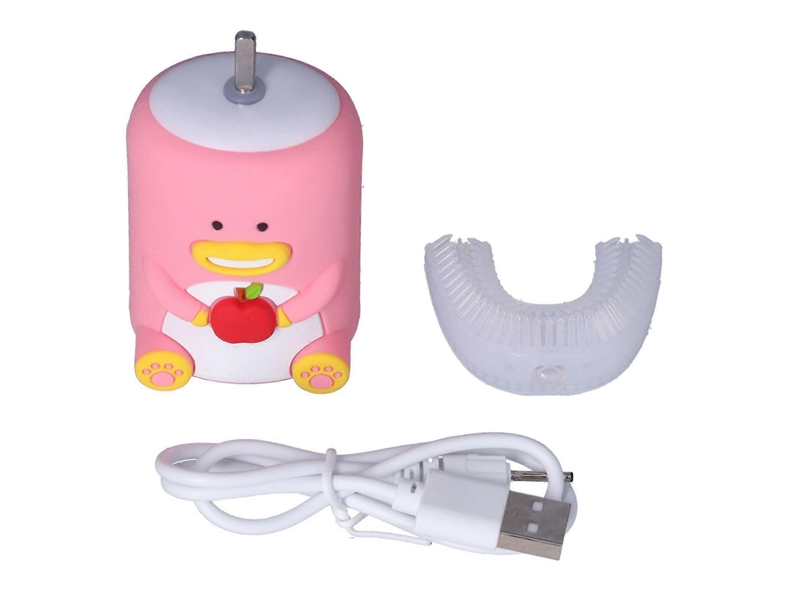 Escova De Dentes Eletrônica Vibratória Em Formato De U Com 4 Camadas De Silicone, Design Fofo E Automático Para Uso Doméstico E Infantil, Na Cor