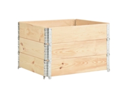 vidaXL Collar de caja de palés 3 uds madera maciza de pino 100x100 cm