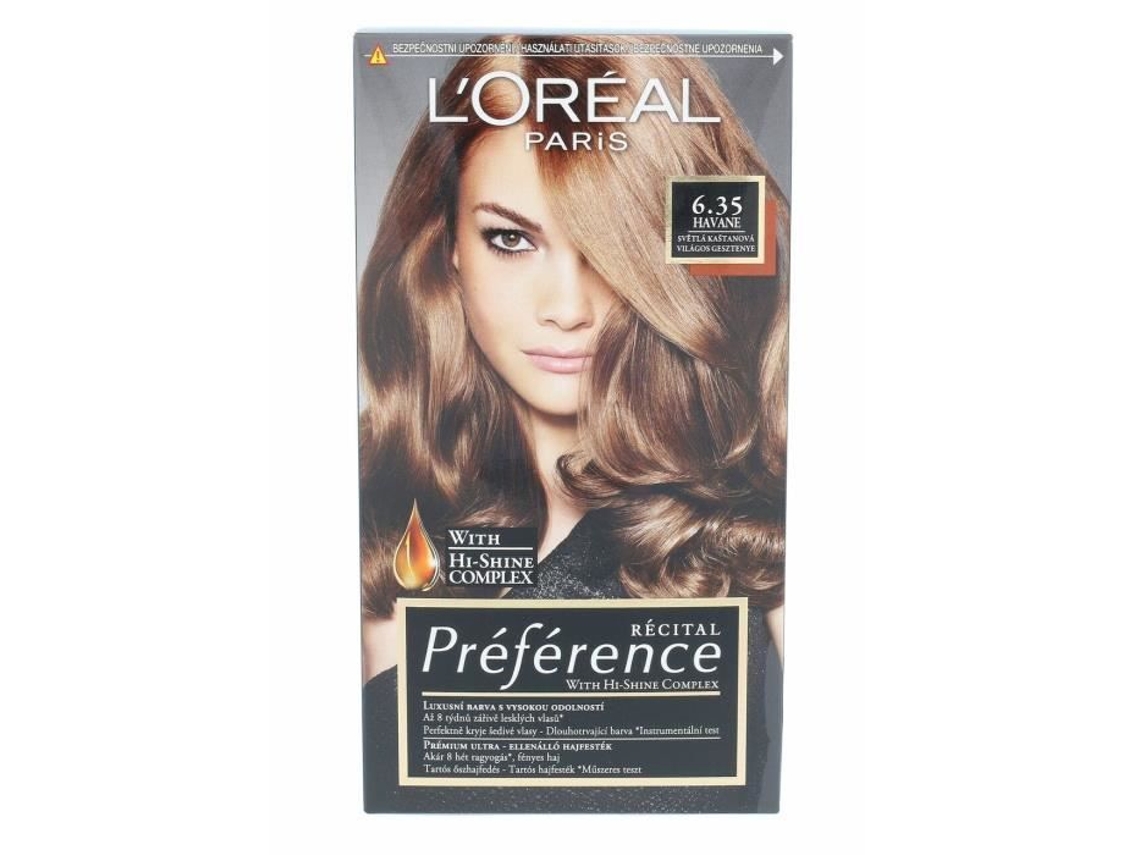 60ml Loréal Paris Préférence Récital, 6.35 Habana, Color de cabello