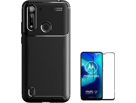 Carcasa y Protector Motorola Moto G8 Power Lite Rugged Carbon Negro