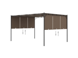Pérgola de jardín VIDAXL Gris Topo Tela (4x3x2,25m)