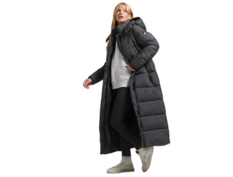 Abrigo para Mujer SUPERDRY (Poliéster - M - Negro)