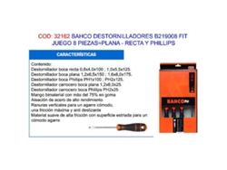 Bahco destorn.b219008 fit juego 8 piezas plana-recta y phillips