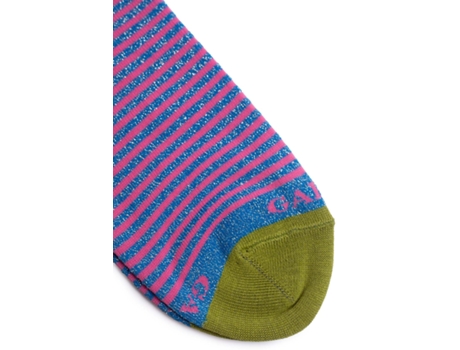 Calcetines Femeninos Cortos a Rayas Lurex Talla One Size GALLO