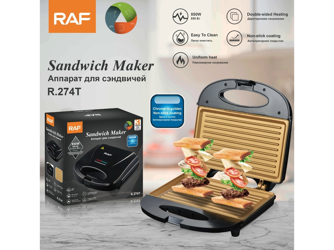 Sandwichera eléctrica de doble cara para uso doméstico, multifuncional para hacer pan y gofres, estándar europeo. Mdug