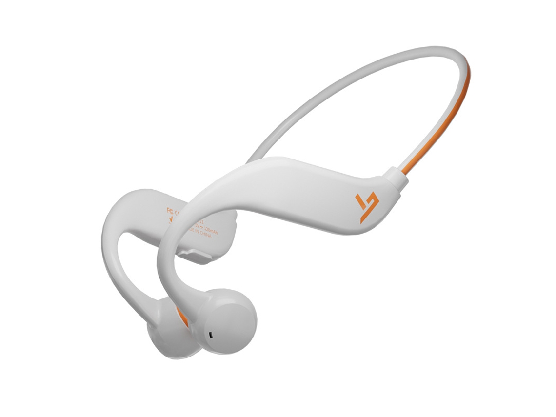 Auriculares inalámbricos Bluetooth con luces, versión para tarjeta SIM, se pueden usar al caminar, no requieren teléfono, reducen el esfuerzo, alternan entre Bluetooth y MP3 - Naranja. Sfushos