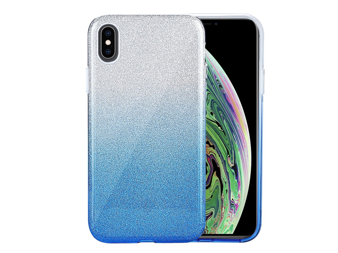 Impresionante funda protectora con efecto degradado para iPhone Xs Max (azul) EOOCOO (antichoque con efecto degradado).