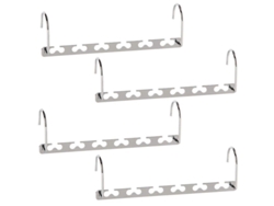 Gancho Ahorrador De Espacio De Metal Colgador Mágico Cascada Organizador De Ropa Armario 4 Pares