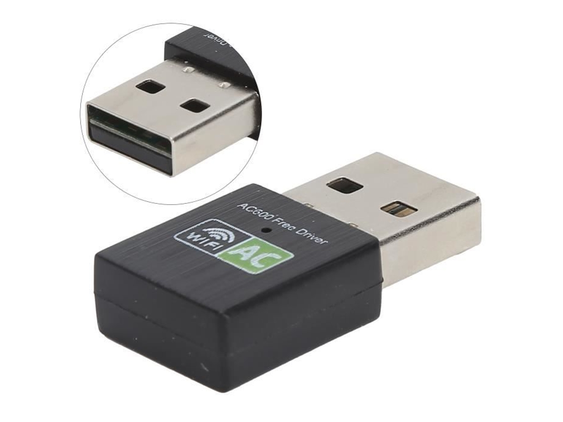 HURRISE Tarjeta de Red USB Adaptador Ethernet Wi-Fi 600 Mbps 2 4 Ghz 5 Ghz Banda Dual