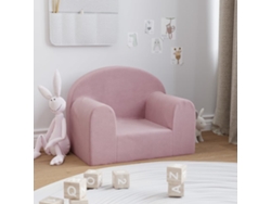 Sofá infantil de peluche rosa suave Wsd747488 Adorable Home