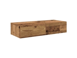 Maison Exclusive - Estante De Pared Con Cajones Madera Contrachapada Madera Vieja