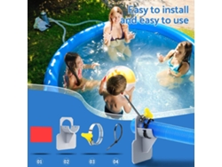 Soporte para manguera de piscina para piscina enterrada, 2 piezas, gris