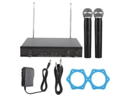 Kit De Microfone Sem Fio Portátil Com Dois Microfones Handheld Para Karaokê (100-240v Us) 724.9~753.4mhz