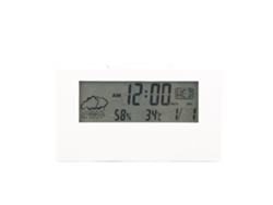 Reloj despertador digital LCD, diseño sencillo, termómetro e higrómetro para el hogar, el dormitorio, la escuela y la oficina.