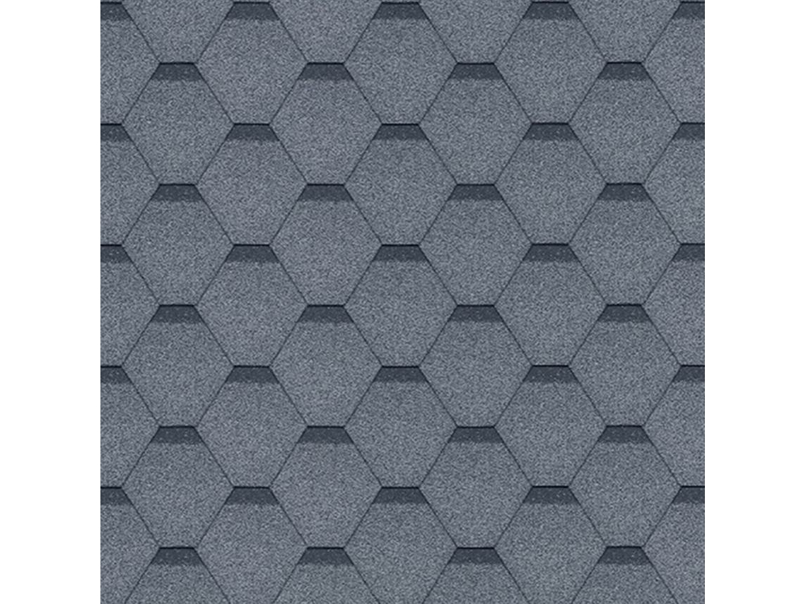 Tejas bituminosas Hexagonal Rock H-GREY de color gris - la techumbre bituminosa