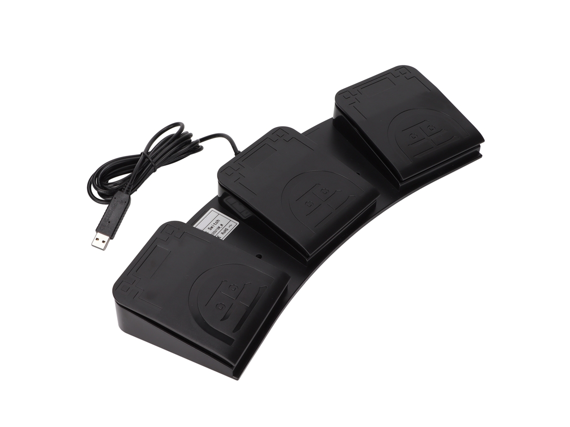 Pedal Usb Con Tres Teclas Midi Mecánicas Programables Para Juegos Y Transcripción Informática.