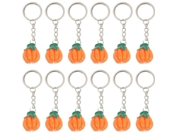 Llaveros De Calabaza, 12 Unidades. Llavero De Calabaza Para Fiesta De Halloween. Regalo Decorativo.