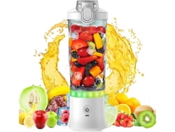 Licuadora portátil Henten Home para batidos y smoothies, minilicuadora, modo licuado y pulsado (blanca)