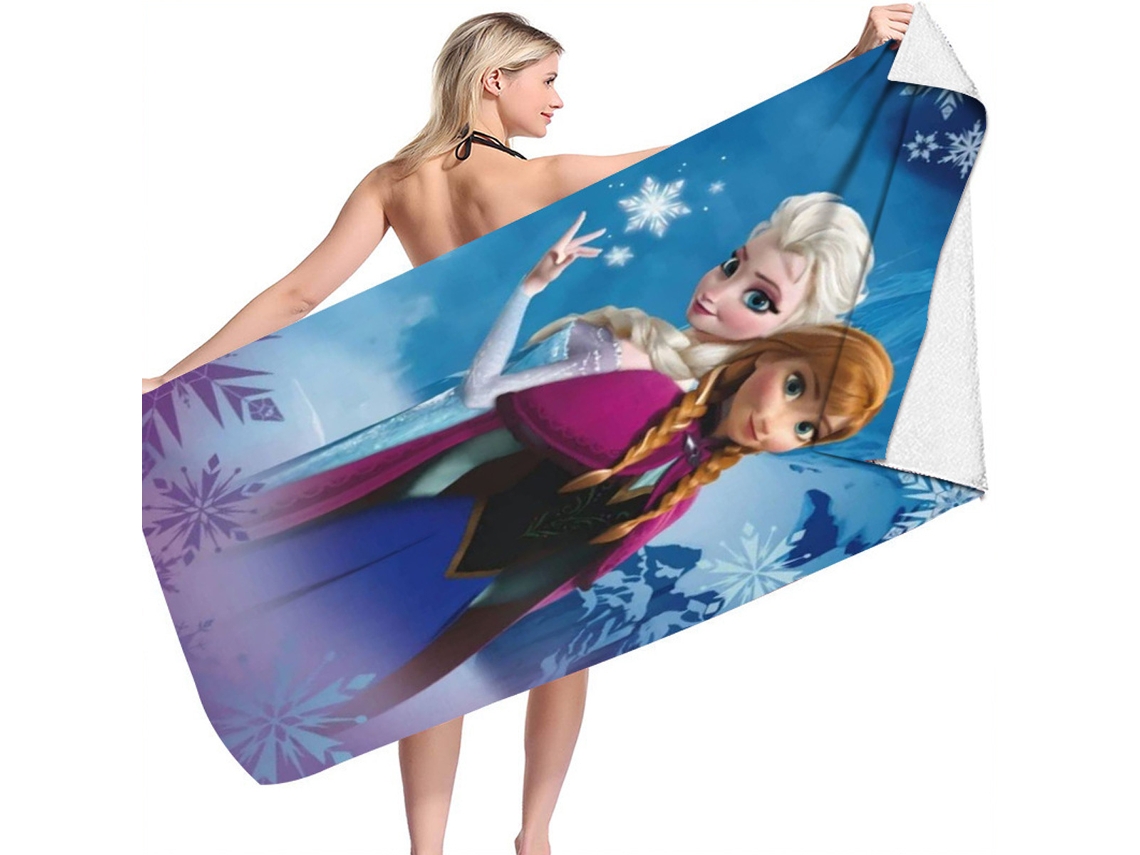 Toalla de Baño Kofihety Frozen Ice Ideal Poliéster Blanco (70x140cm)