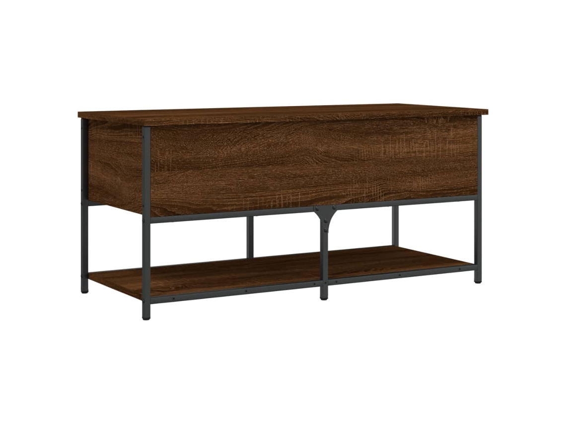 Maison Exclusive - Banco Almacenaje Madera Ingeniería Marrón Roble 100x42,5x47 Cm