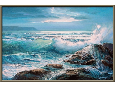 Conjunto de Punto de Cruz SLOWMOOSE Mosaico de Paisaje - Árbol de Pintura (P - 20 * 30cm)
