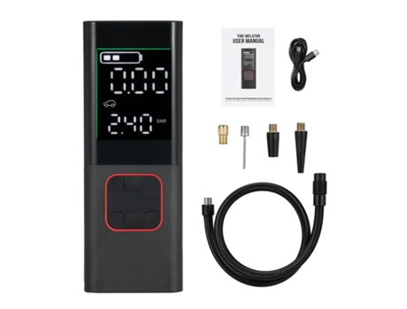 Inflador de neumáticos portátil, bomba de aire inalámbrica de 160 PSI con pantalla LCD para neumáticos de coche, motocicletas, bicicletas, con bate...