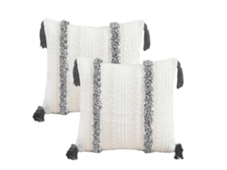 Funda De Almohada Bohemia Con Borlas, 45 X 45 Cm, Estilo Minimalista