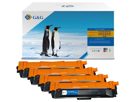 Pack 4 Tóners Compatibles G&G TN241/TN242 Brother TN241Bk/TN242Bk TN241Cmy/TN245Cmy/TN242Cmy/TN246Cmy