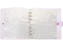 Tarjetero Fotográfico Pvc Morado Capacidad Álbum Fotos Portátil 25 Hojas Interiores Resistente Desgaste