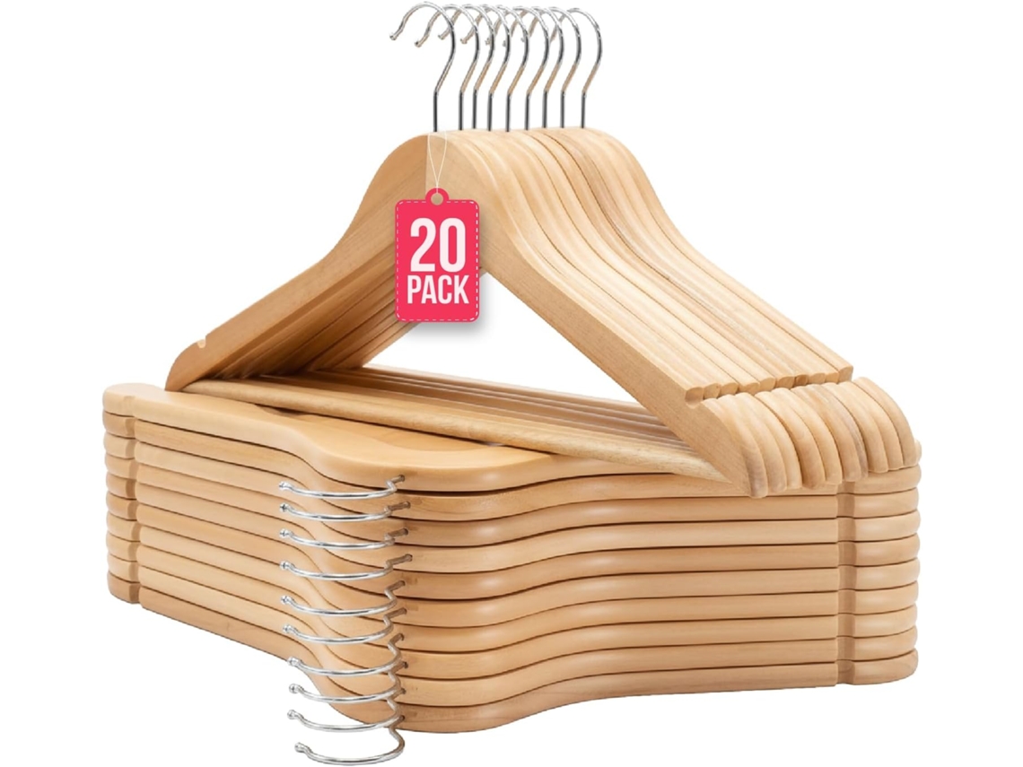 PERCHA NATURAL LOTE 20 UNIDADES COM-FORT HOUSE