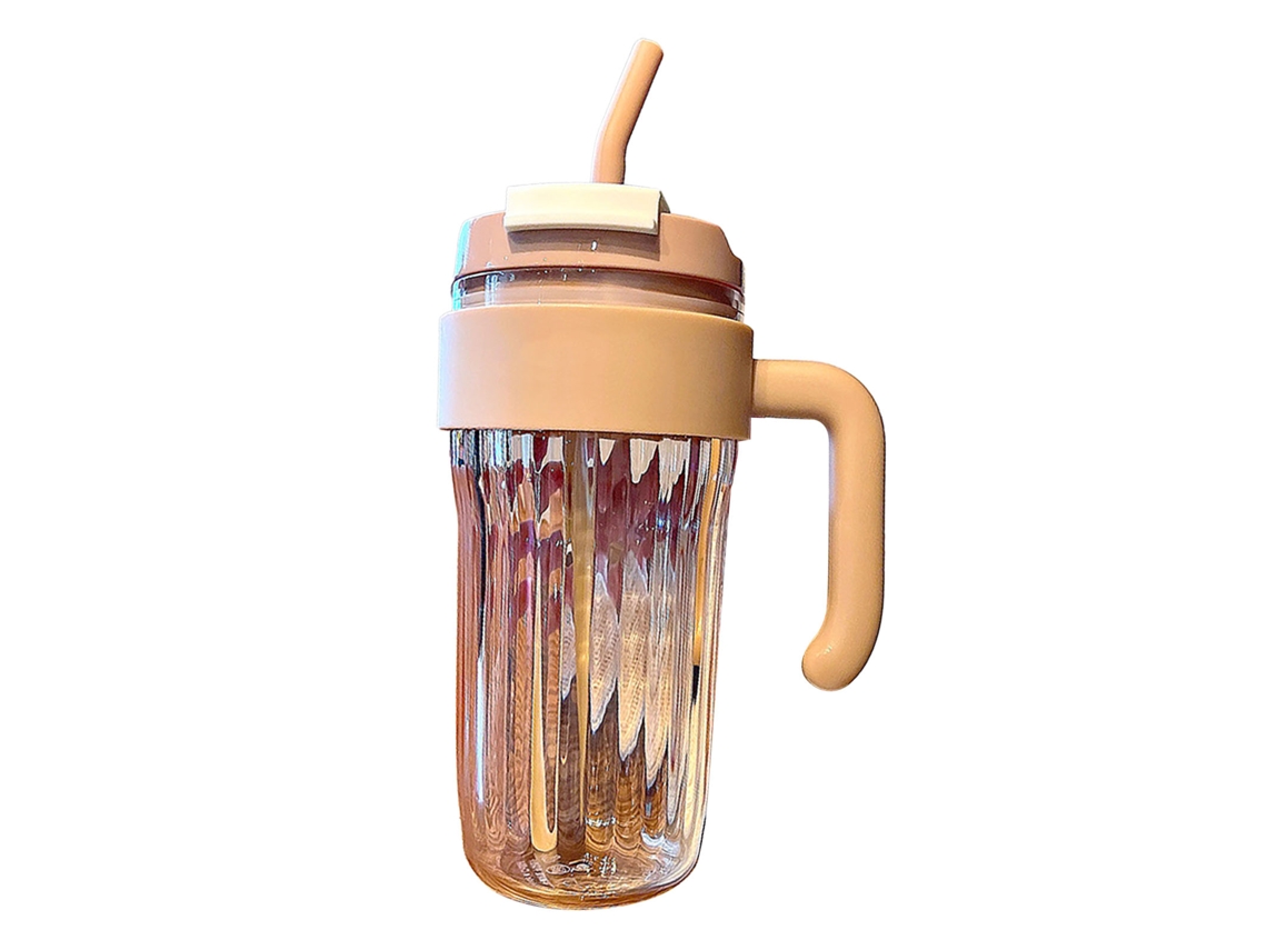 Garrafa De Água De Plástico Grande Capacidade 920ml Transparente Com Alça Portátil Para Casa Escritório
