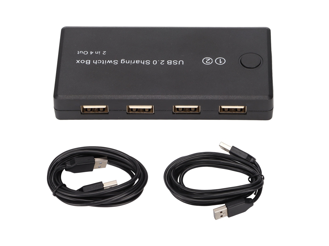 Selector De Interruptor Usb 2.0 De 2 Entradas Y 4 Salidas Para Dispositivos Periféricos Con Alta Compatibilidad.