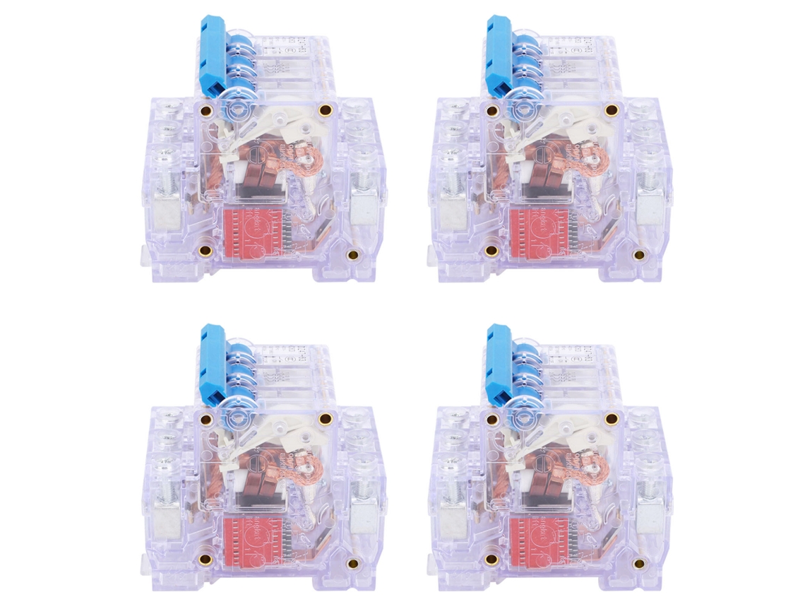Disyuntor Miniatura De 3 Polos, 6-63 A, Transparente, Con Protección Contra Sobrecargas, Para Uso Doméstico.