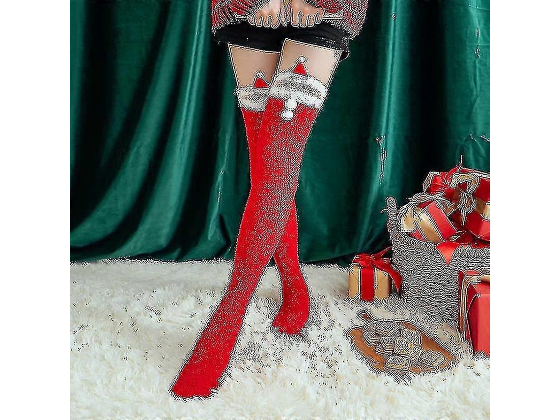 Calcetines suaves de lana coral hasta la rodilla, ideales para el invierno, para niñas y mujeres. Calcetines de rayas con estampados de animales, pelusas y dibujos animados.