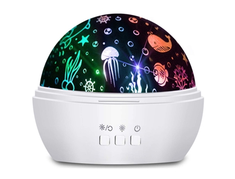 Luz nocturna para niños, proyector de luz nocturna estrellada giratoria de 360 para bebé, proyector de olas oceánicas para decoración del hogar