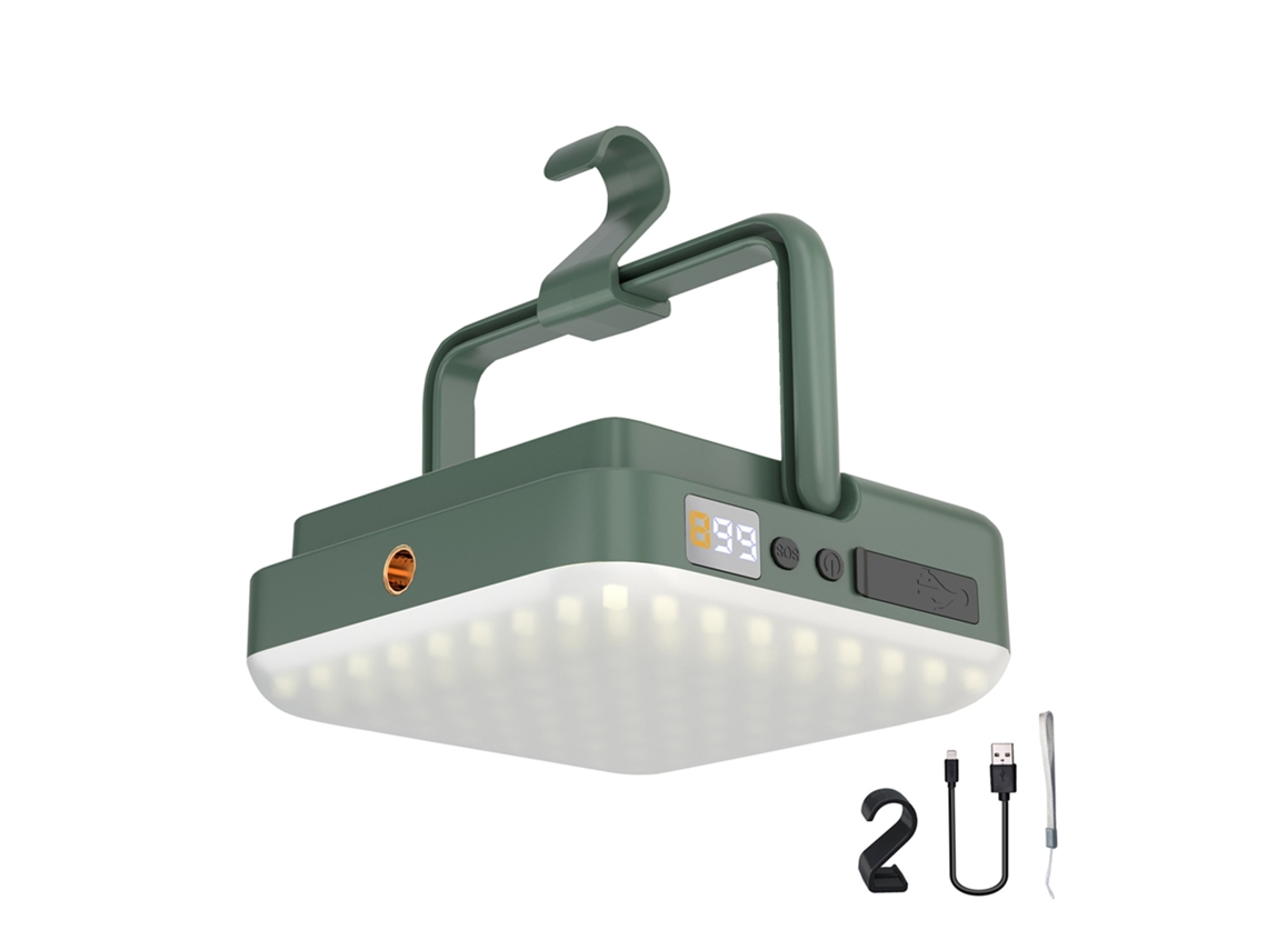 Linterna Led Para Camping Con 4 Modos De Luz, Doble Carga, Resistencia Al Agua Ipx5 Y Ajuste De Brillo Continuo.