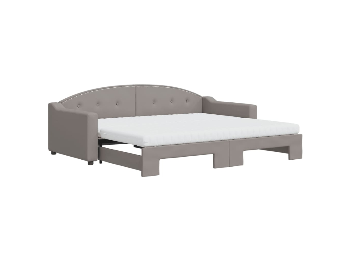 Sofá Cama Nido VIDAXL Gris Topo Tela (90x200 cm)