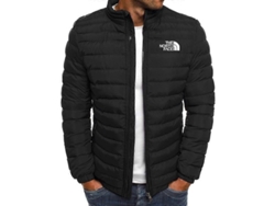 Chaqueta De Invierno Hombre Algodón Suave Calidad Alta Casual Cremallera Talla Xl Negro