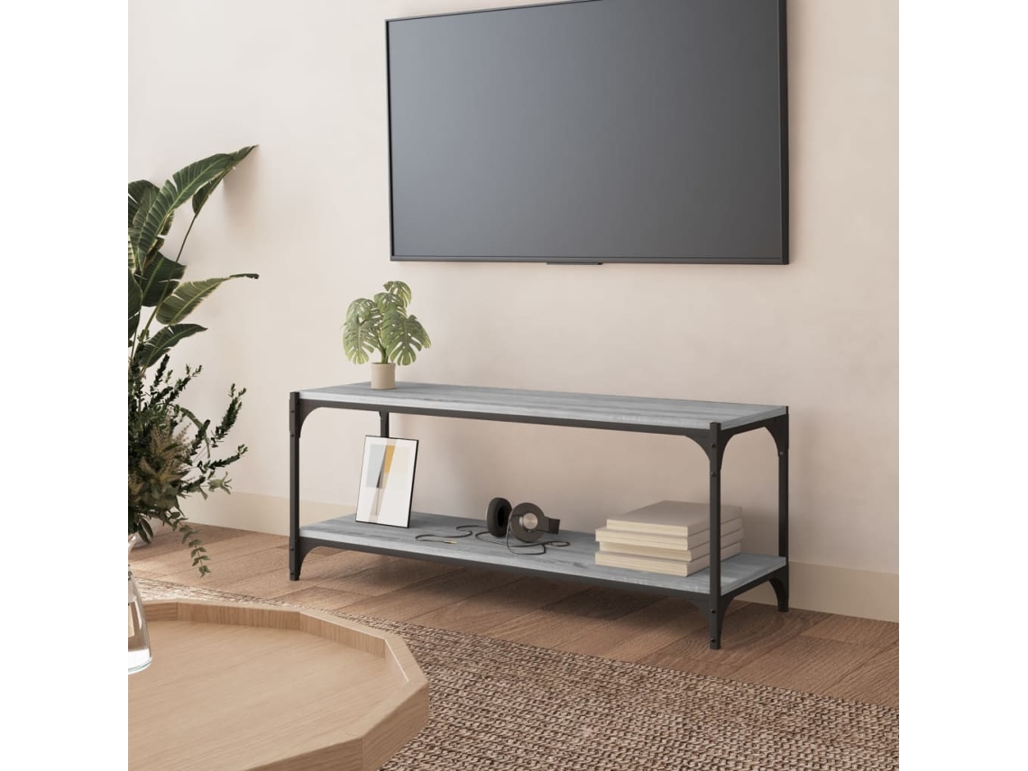 Mueble Tv 100 x 33 x 41 cm Madera/Acero Gris Sonoma-Derivatives