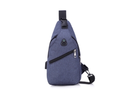 (azul) Bolso de pecho, bolso informal, mochila para actividades al aire libre, bolso de hombro/bandolera
