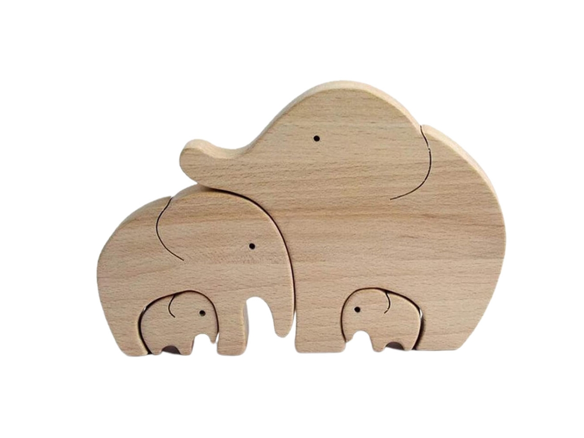 Estatua de elefante de madera, regalo para el Día de la Madre